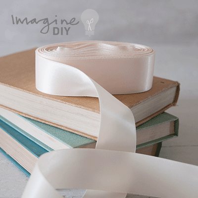 Cream Satin Ribbon  ImagineDIY 25mm 1 Meter 