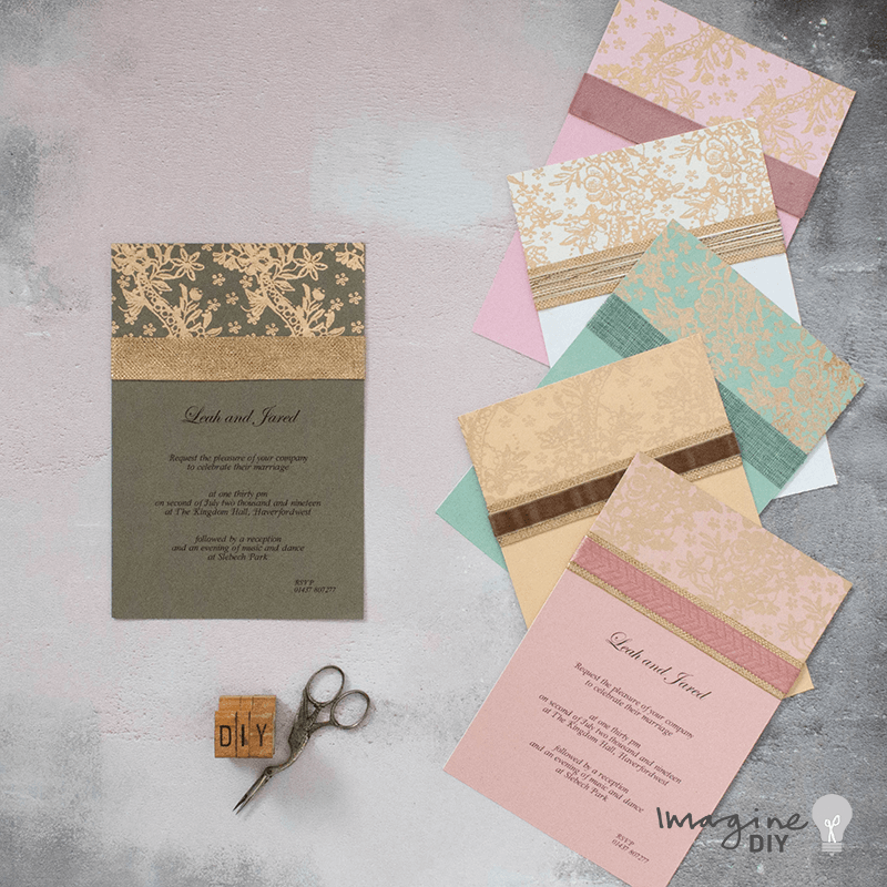 Edwardian Lustre in Pink and Gold (recycled cotton paper)  ImagineDIY   