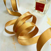 gold satin ribbon 16mm wide.  Luxury ribbon sold by the meter or on a roll