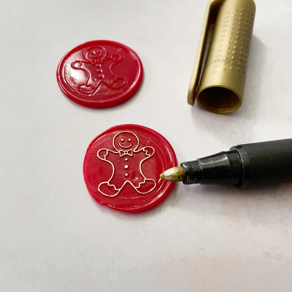 Wax Seal Highlighter Pen - Metallic Gold  ImagineDIY   