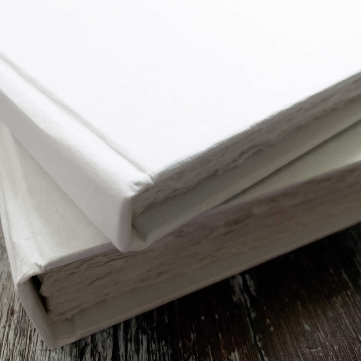 White Handmade Guest Book (cotton rag paper) - 50 Page  ImagineDIY   