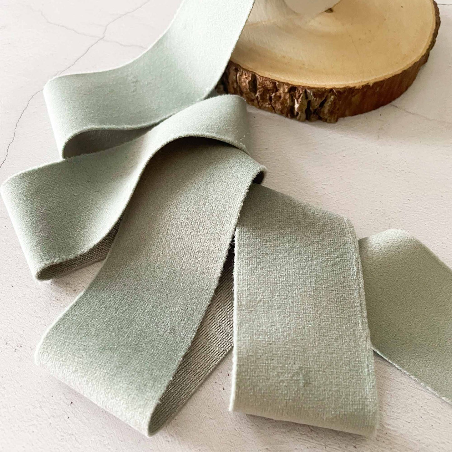 Deluxe Light Sage Green Velvet Ribbon  ImagineDIY 40mm 1 Meter 