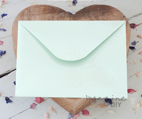 Pearlised Mint Green Envelope - 16.5 x 15cm  ImagineDIY   