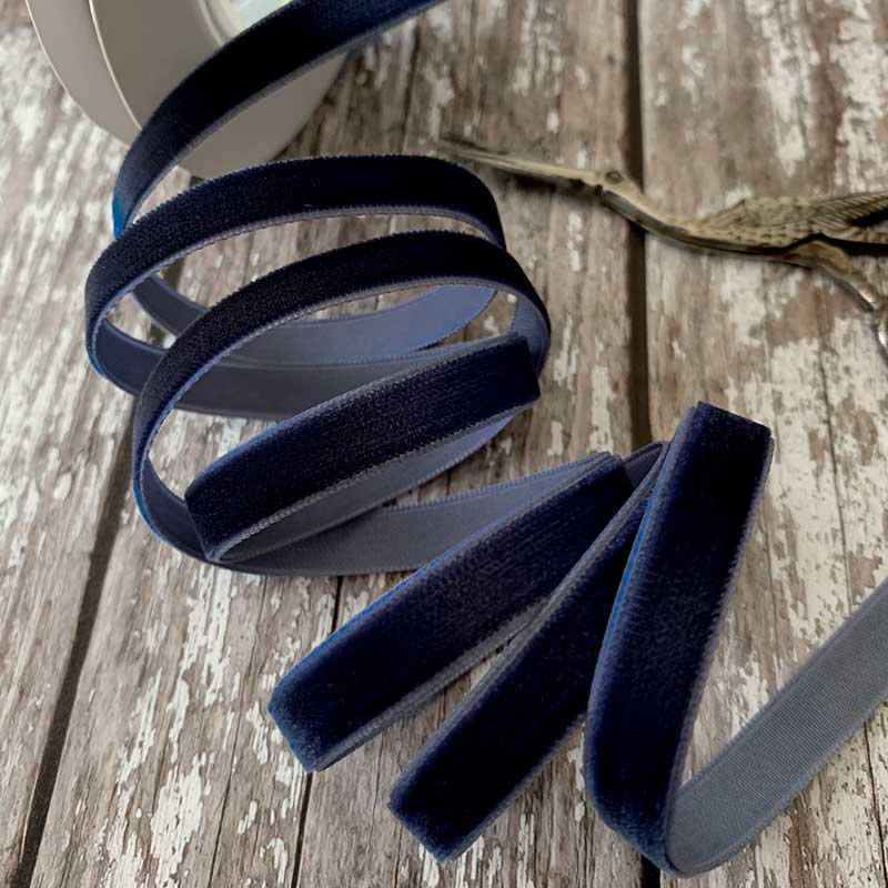 Navy Blue Velvet Ribbon - 3 Meter Roll