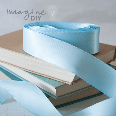 Pale Blue Satin Ribbon  ImagineDIY 25mm 1 Meter 