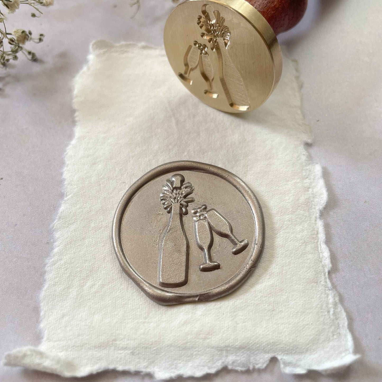 Pop The Cork - Large Wax Stamp  ImagineDIY   