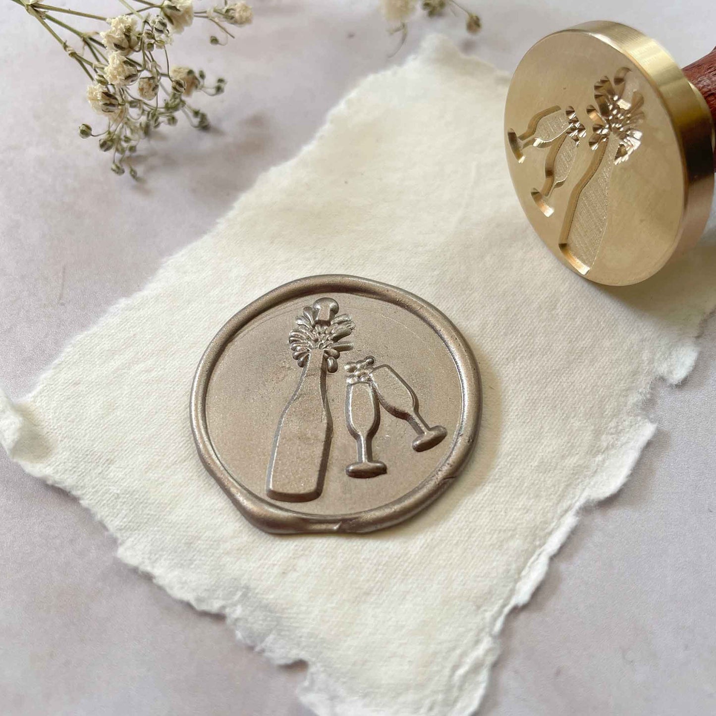 Pop The Cork - Large Wax Stamp  ImagineDIY   