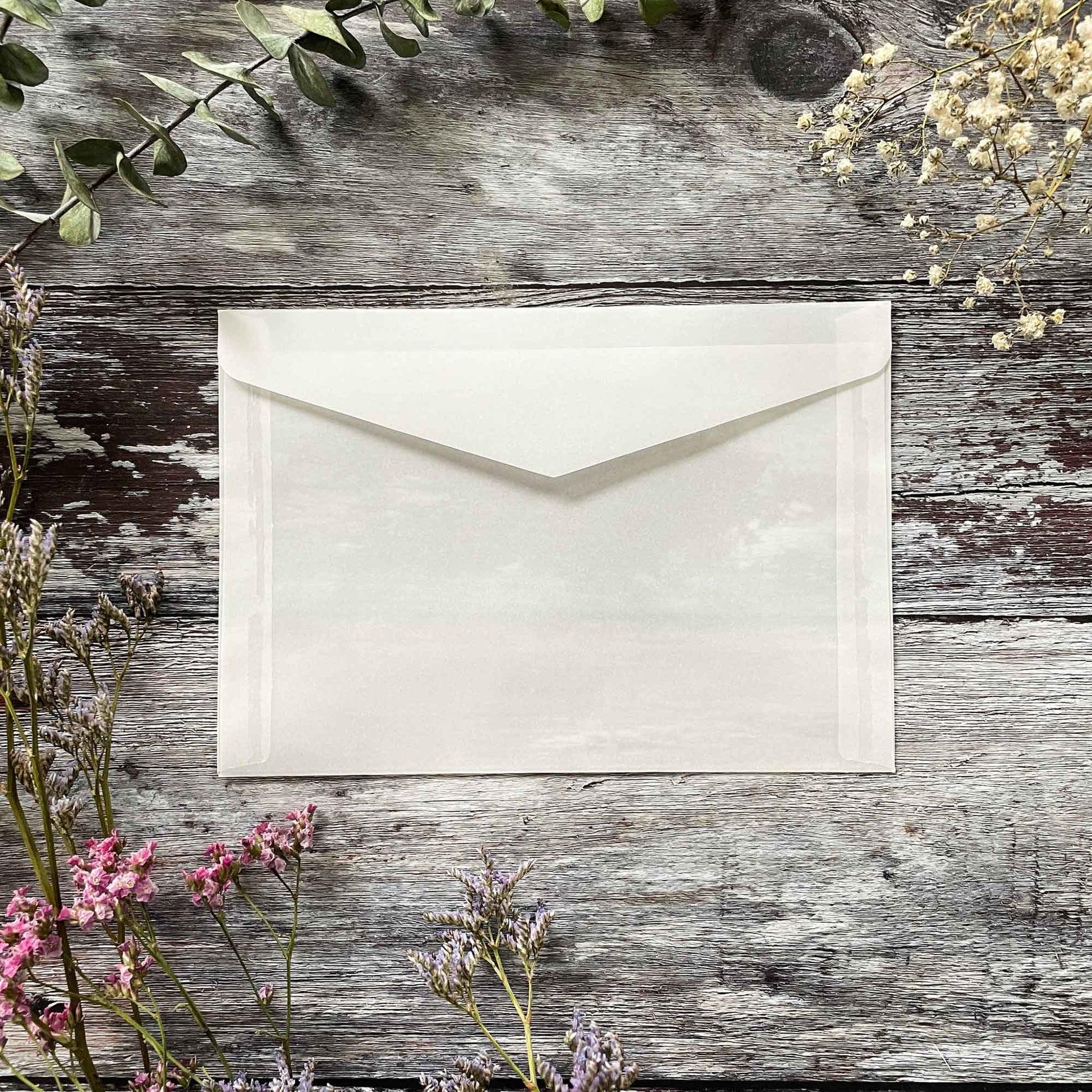 Vellum Invitation Envelope 19.5 x 13.5  ImagineDIY   