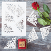 Jaipur Wedding Invitation - White  ImagineDIY Laser Cut Corners (sheet of 5)  