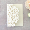 Beatrice Laser Cut Pocket Invitation in Pearlised Ivory  ImagineDIY   
