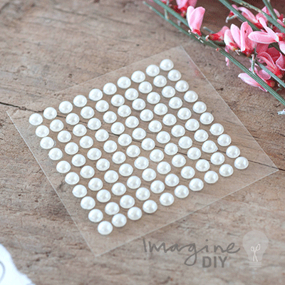 4mm Self Adhesive Pearls (Sheet of 100)  ImagineDIY   