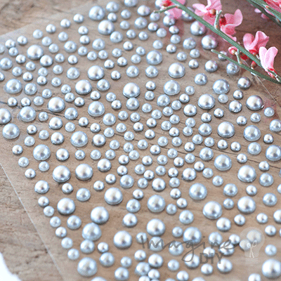 Self Adhesive Pearls - Silver and Pewter  ImagineDIY   