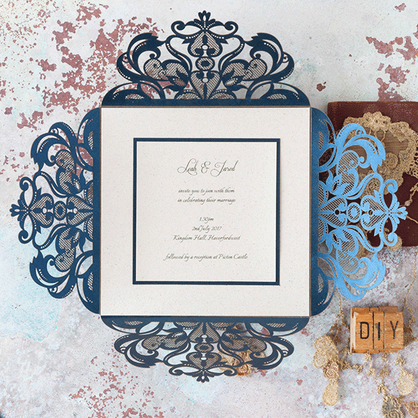 DIY_wedding_invitation_navy_laser_cut