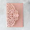 Elin Laser Cut Pocket Invitation in Blush Pink  ImagineDIY   