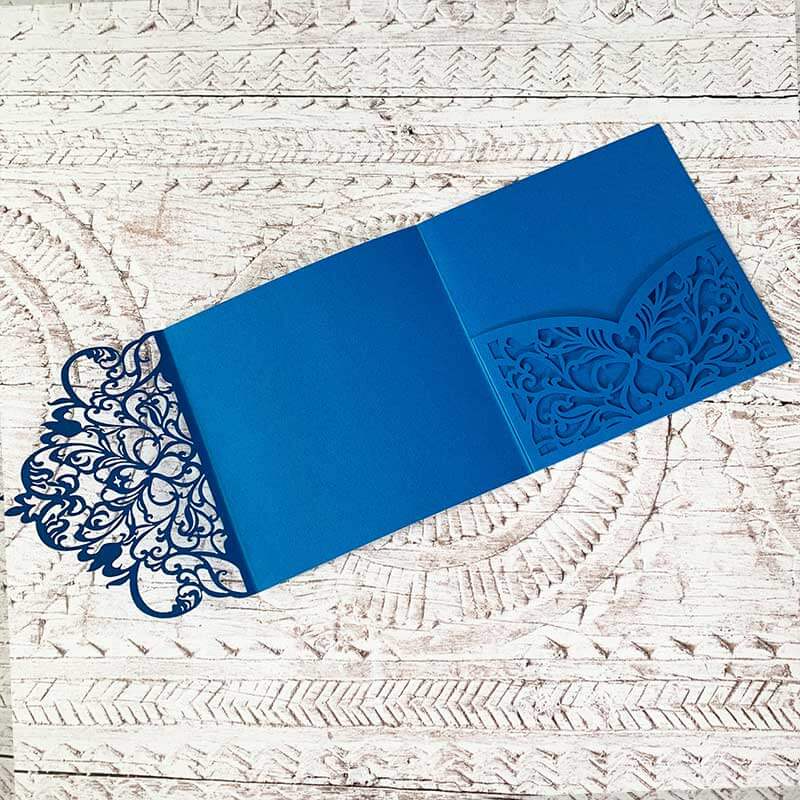 Kingfisher-blue-laser-cut-pocket-invitation