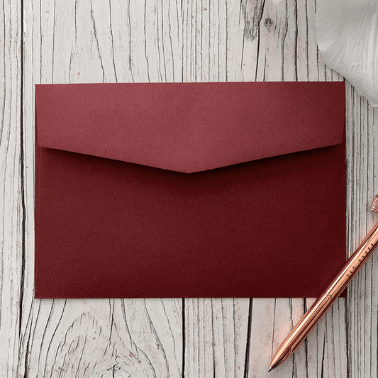 Luxury Matt Wine Envelope (burgundy) - 19.5cm x 13.5cm  ImagineDIY   