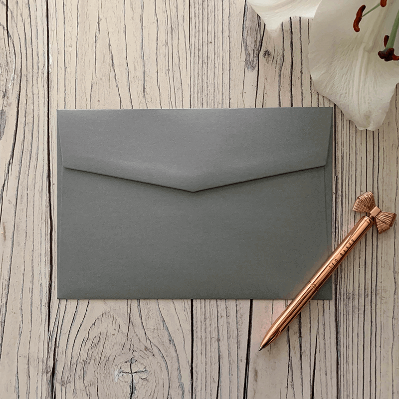 Luxury Pearlised Grey Envelope - 19.5cm x 13.5cm  ImagineDIY   