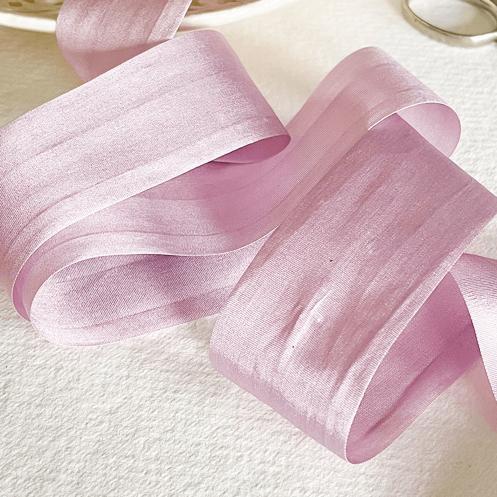 Soft-lilac-closed-edge-silk-ribbon