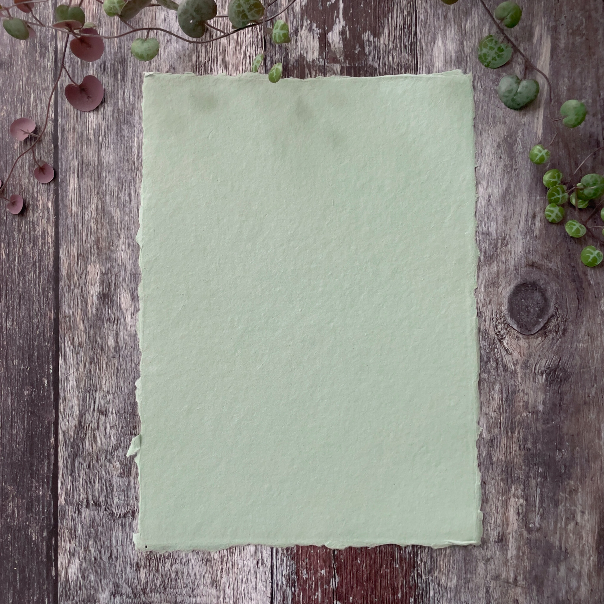 a4-handamde-recycled-cotton-rag-paper-in-dusky-green
