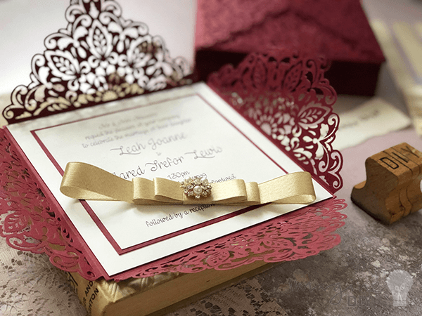 burgundy_and_gold_diy_lace_wedding_invitaiton