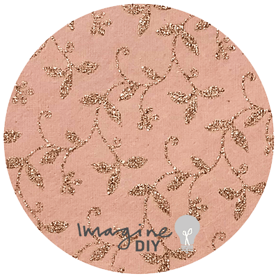 Clematis Glitter in Peach (recycled cotton paper)  ImagineDIY   