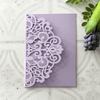 Elin Laser Cut Pocket Invitation in Matt Lilac  ImagineDIY   