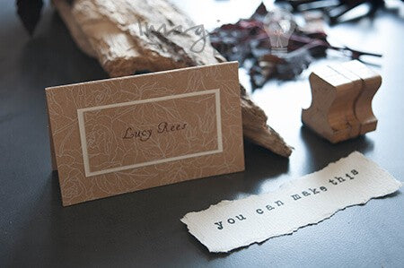 How to Make... DIY Rustic Laser Cut Wedding Place Card using extravaganza and floral kraft