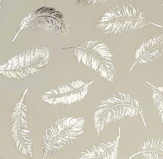Silver Feathers Lustre Paper  ImagineDIY   