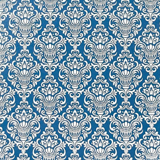 french-blue-damask-patterned-paper