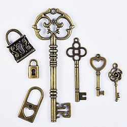 key_and_lock_shaped_charms