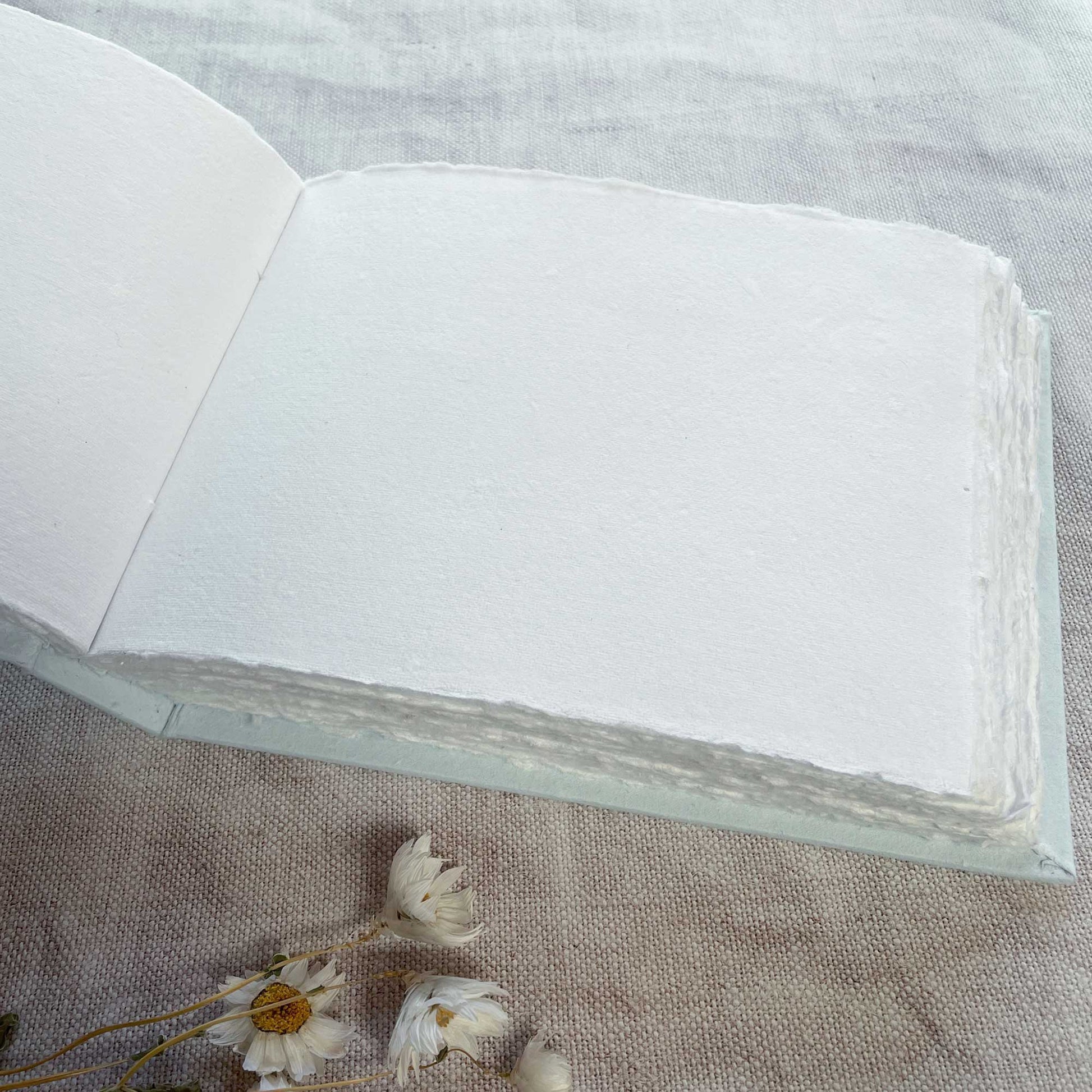 light-blue-blank-guest-book-journal-made-with-recycled-cotton-rag-paper