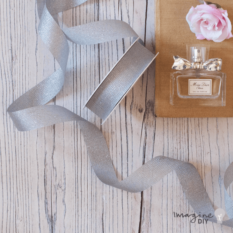 Silver Lustre Ribbon 25mm - 20 Metre Roll - Imagine DIY