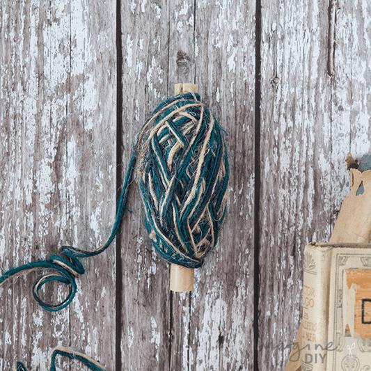 Fine Tri Colour Flaxcord - Teal, Navy and Natural  ImagineDIY   