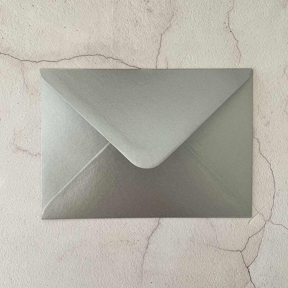 C6 Envelope - Pearlised Silver  ImagineDIY   