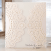 Doily Laser Cut  - Pearlised Ivory  ImagineDIY Invitation  