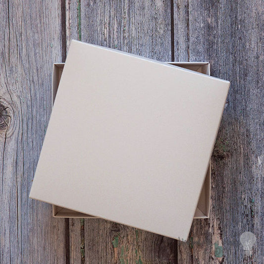 Square Card Box in Pearlised White  ImagineDIY   