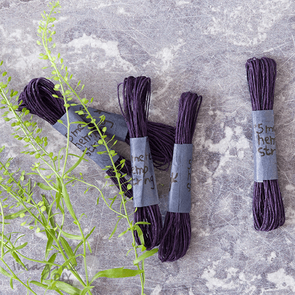 Hemp String 5 meter - Plum - Imagine DIY