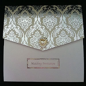 Signature Pocket Invitation - Pearlised Soft Cream  ImagineDIY   