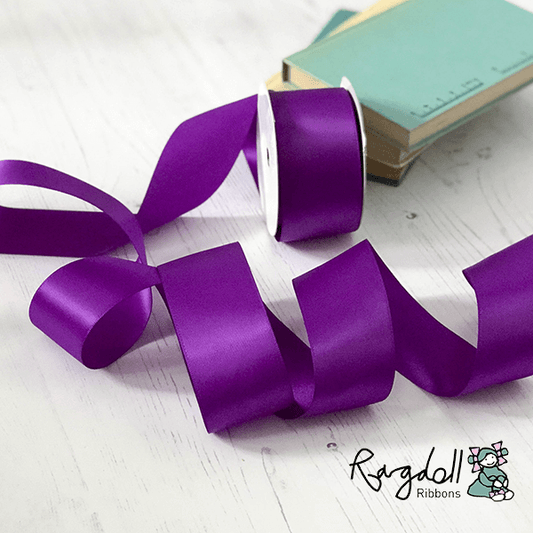 Royal Purple Satin Ribbon  ImagineDIY 38mm 1 Meter 