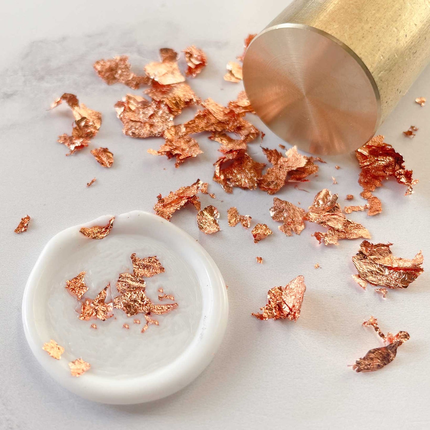 rose-gold-leaf-flakes-for-wax-seals-and-stamps
