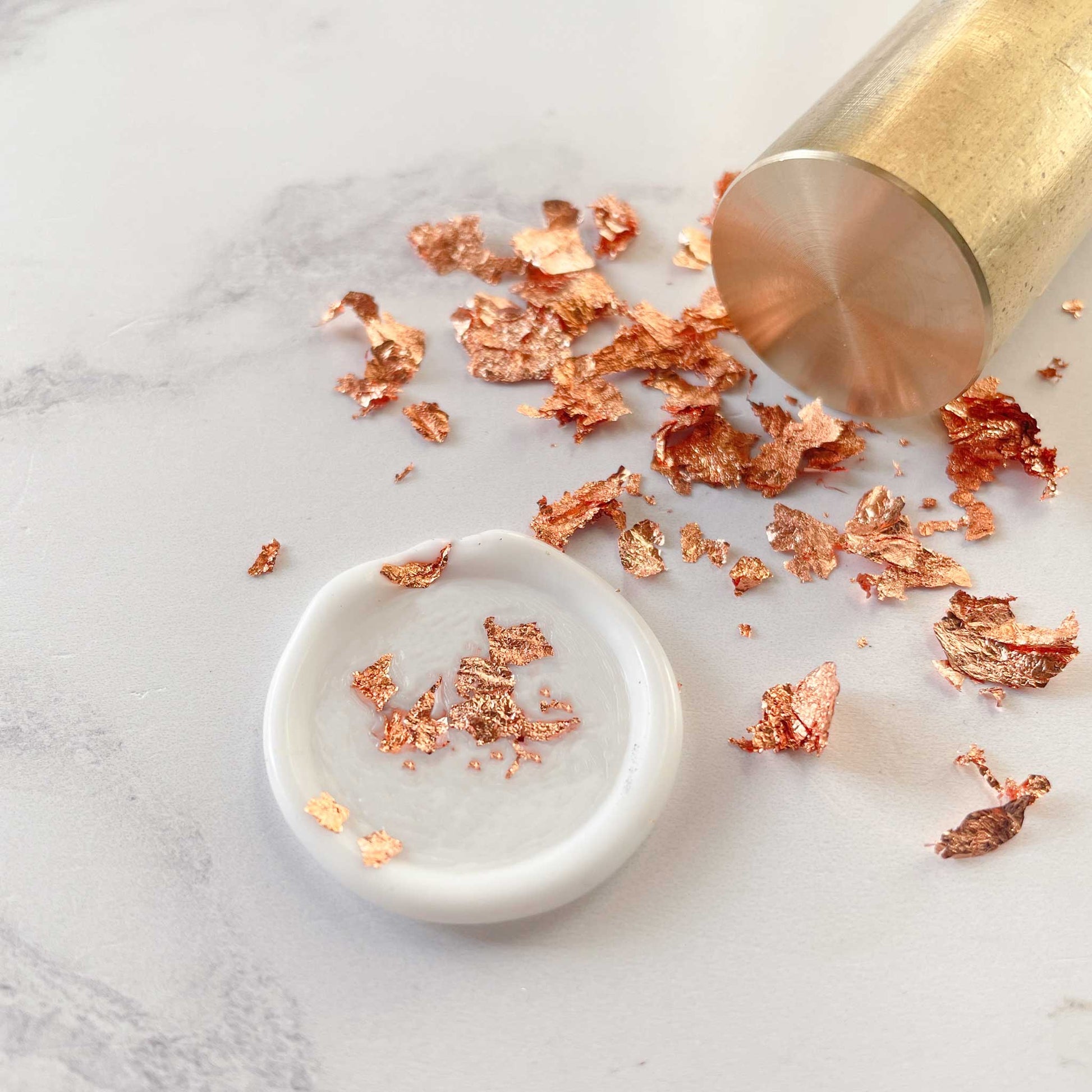 rose-gold-leaf-flakes-for-wax-stamps