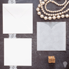 16.7x16.7cm White Linen Envelope  ImagineDIY   