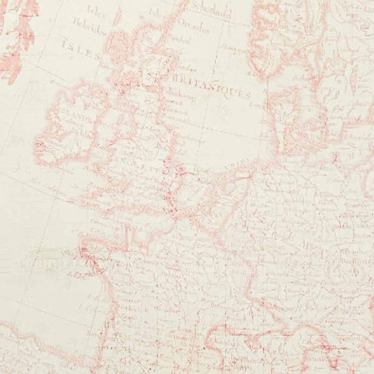 Francis Vintage Map Paper in Pink  ImagineDIY   
