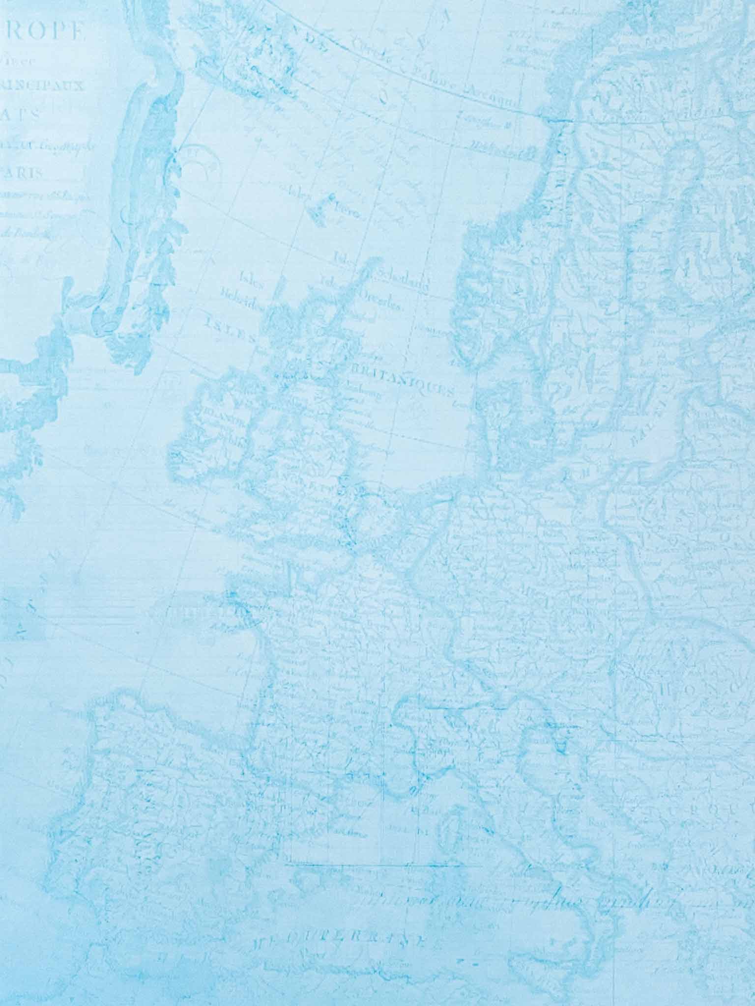 Francis Vintage Map in Blue  ImagineDIY   