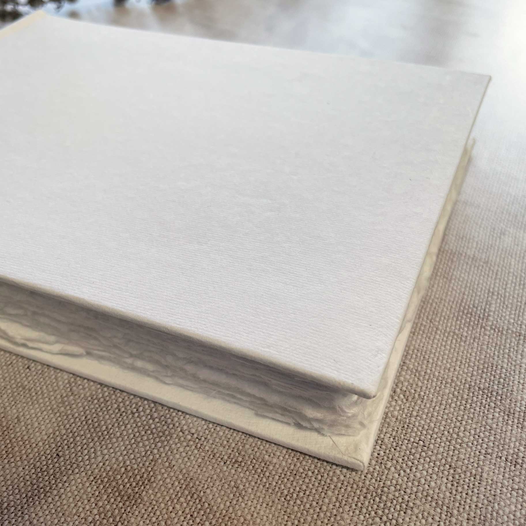 White Handmade Guest Book (cotton rag paper) - 100 Page  ImagineDIY   